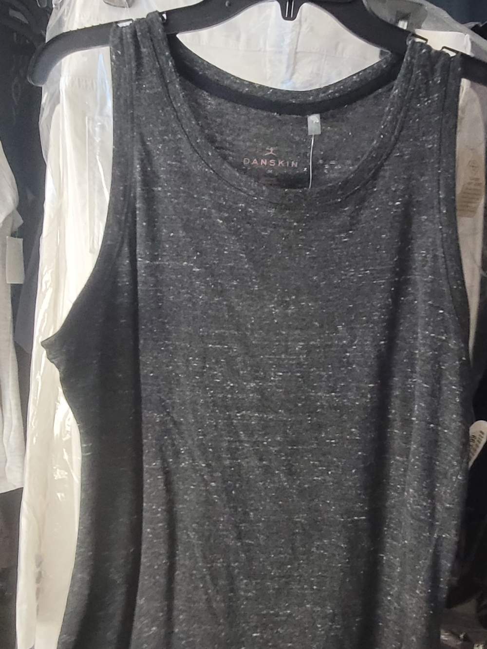Danskin Heather Charcoal Gray Scoop Neck Tank